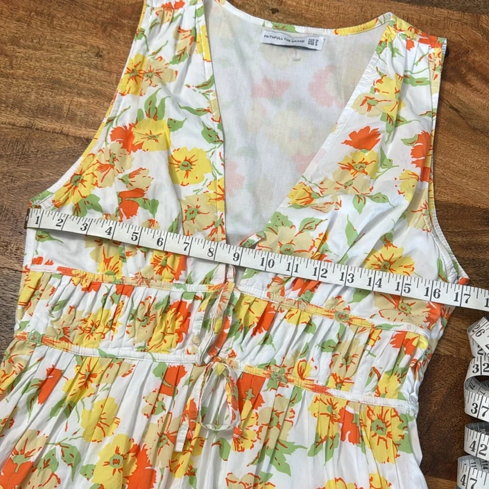 Faithfull The Brand Korita mini dress in palermo floral print retro vacation - Picture 12 of 13